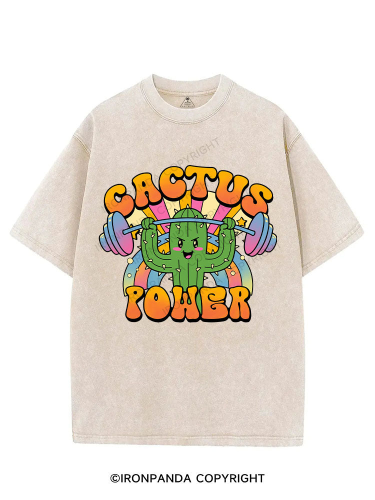 CACTUS POWER VINTAGE GYM SHIRT