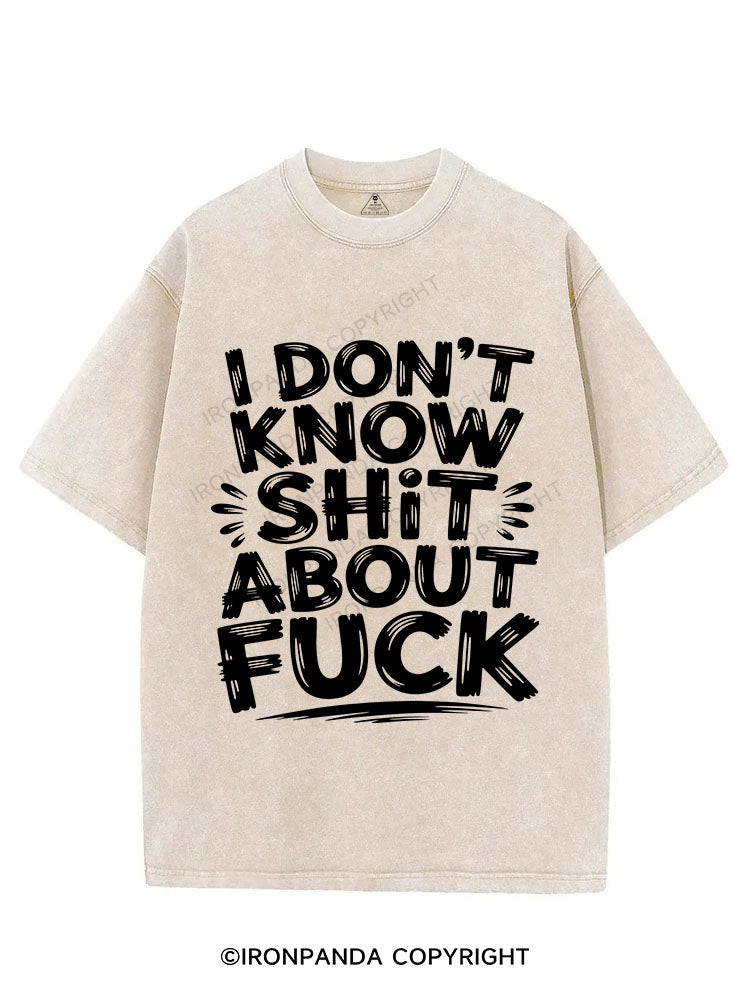 I Don't Know Shit About Fuck VINTAGE GYM SHIRT