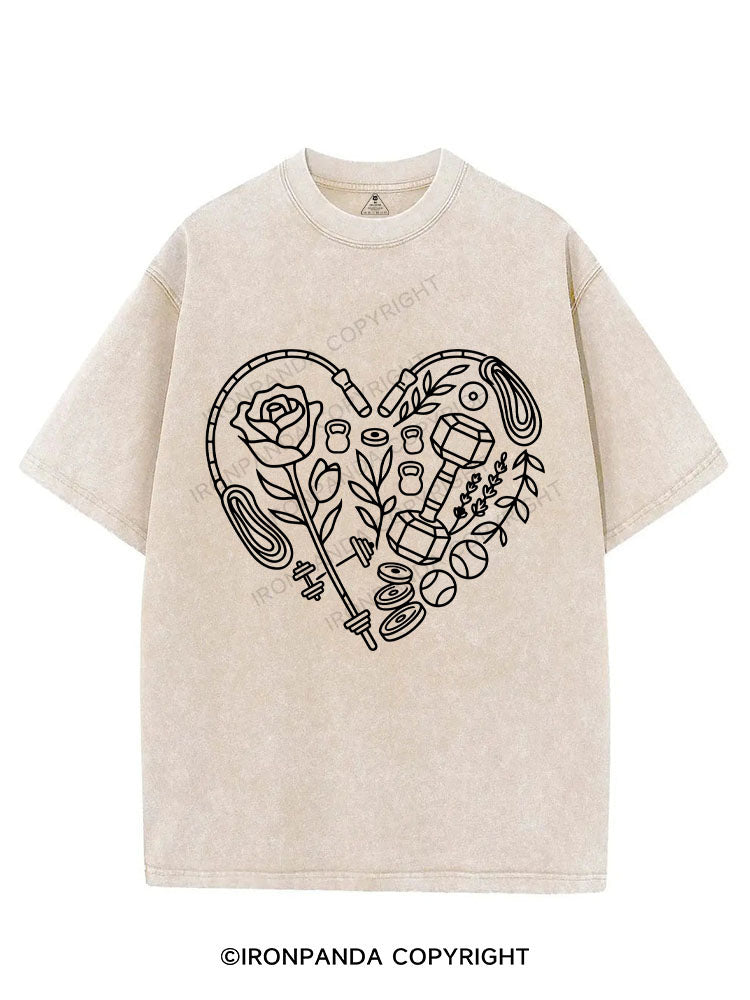 GYM HEART VINTAGE GYM SHIRT