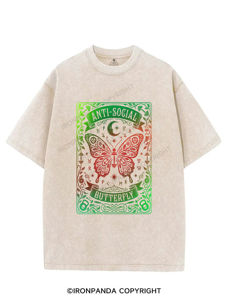 Anti-social Butterfly Gym VINTAGE GYM SHIRT