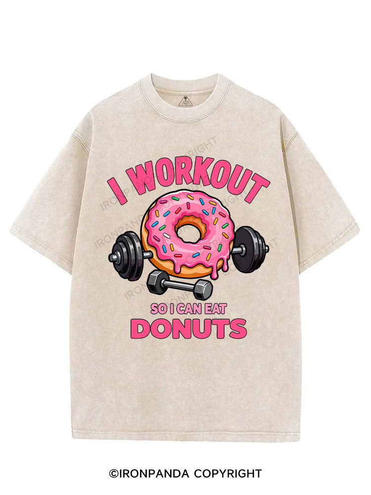 I Workout So I Can Eat Donuts VINTAGE GYM SHIRT