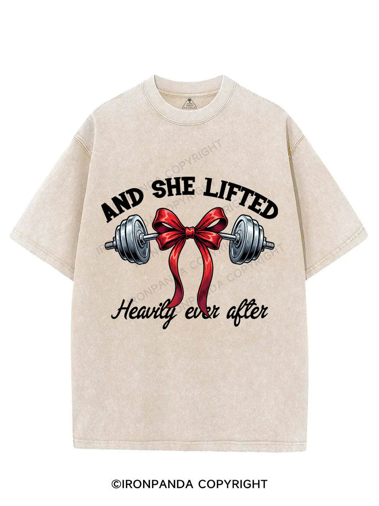 AND SHE LIFTED VINTAGE GYM SHIRT