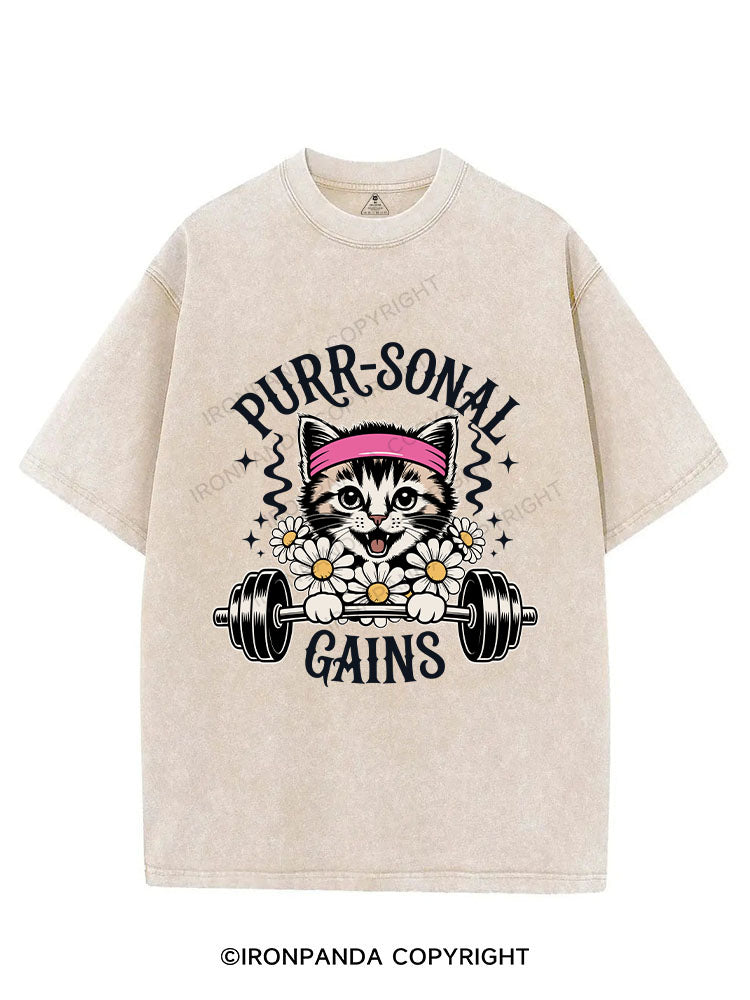 PURR-SONAL GAINS VINTAGE GYM SHIRT