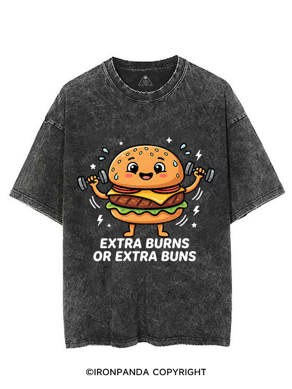 EXTRA BURNS OR EXTRA BUNS VINTAGE GYM SHIRT