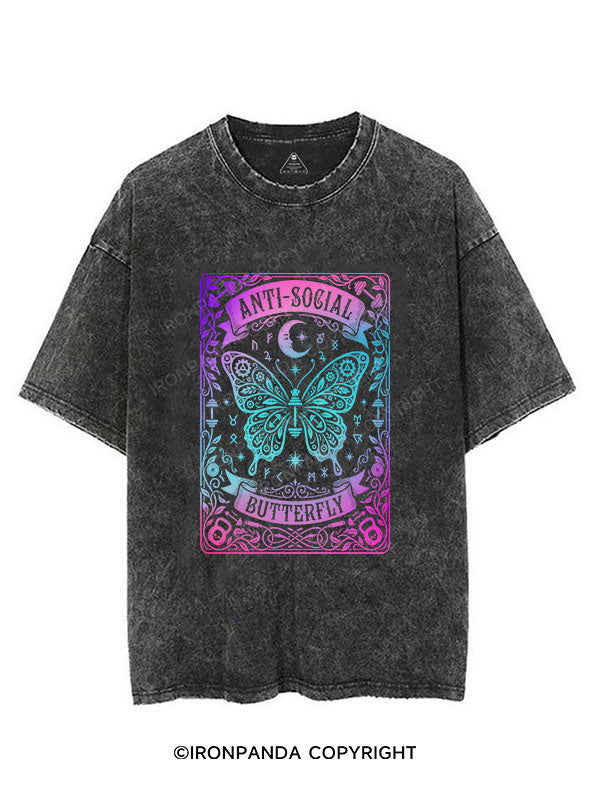 Anti-social Butterfly Gym VINTAGE GYM SHIRT