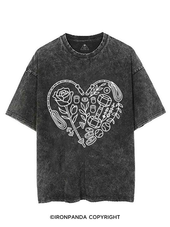 GYM HEART VINTAGE GYM SHIRT