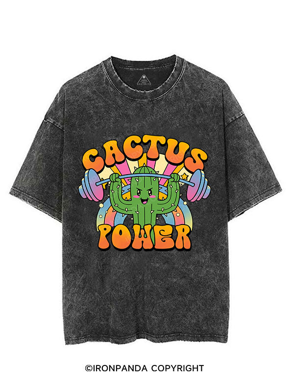 CACTUS POWER VINTAGE GYM SHIRT