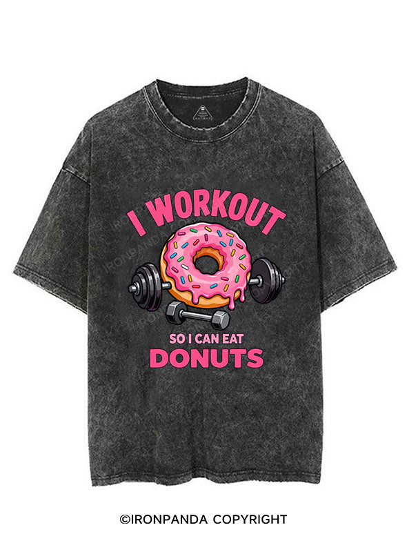 I Workout So I Can Eat Donuts VINTAGE GYM SHIRT
