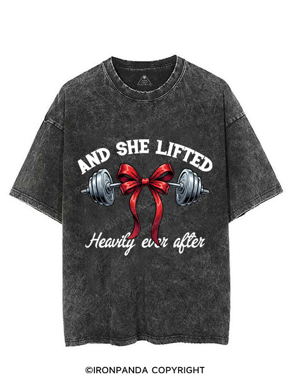 AND SHE LIFTED VINTAGE GYM SHIRT