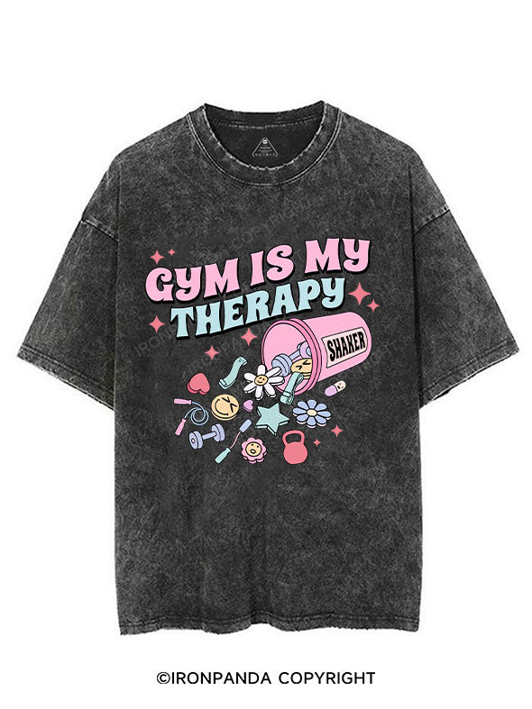 GYM IS MY THERAPY VINTAGE GYM SHIRT