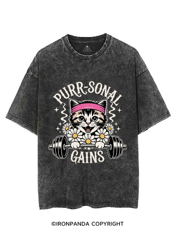 PURR-SONAL GAINS VINTAGE GYM SHIRT