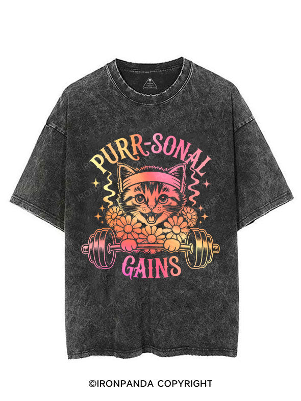 PURR-SONAL GAINS VINTAGE GYM SHIRT