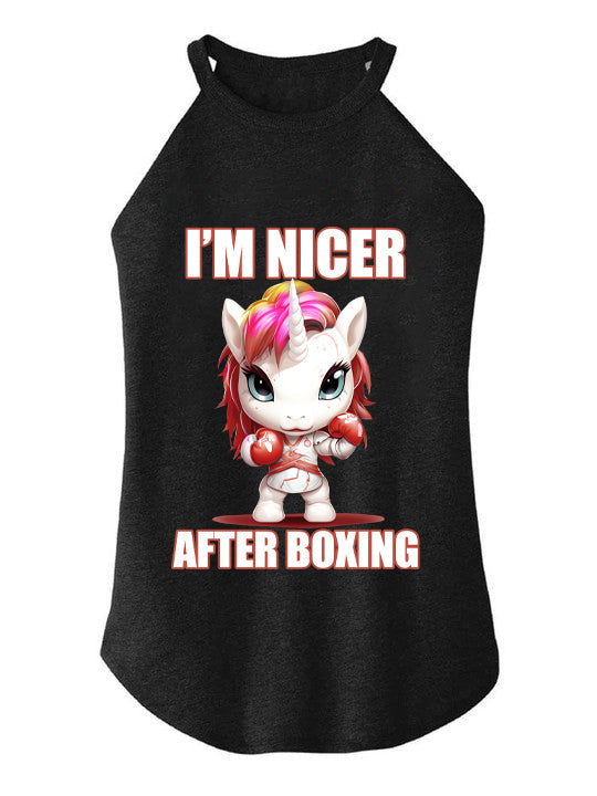 I'm nicer after boxing TRI ROCKER COTTON TANK