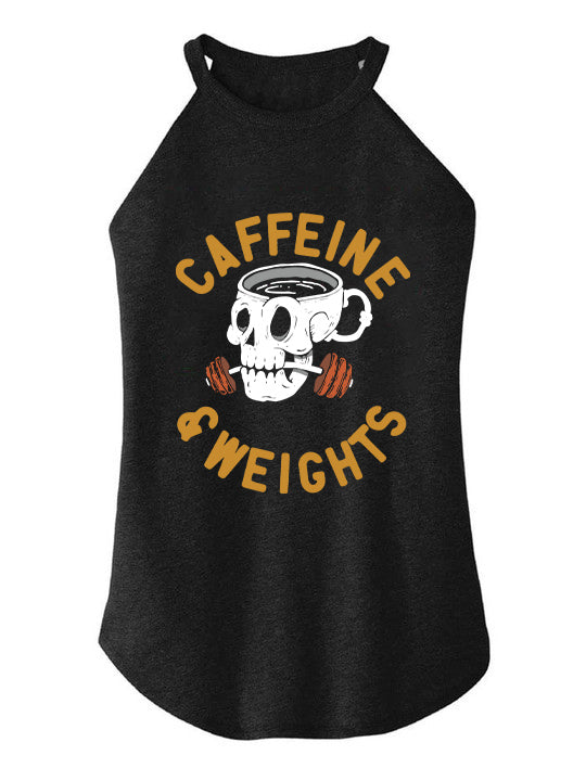 CAFFINE WEIGHTLIFTING  TRI ROCKER COTTON TANK