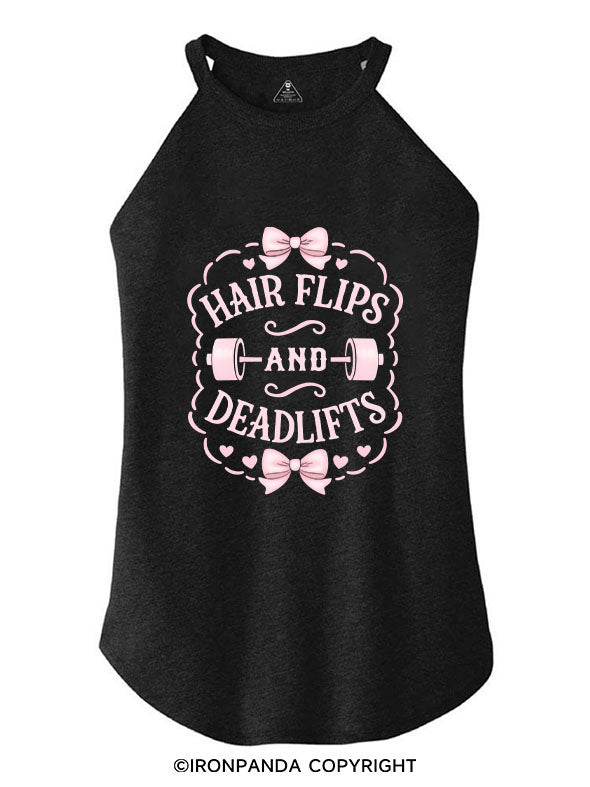 HAIR FLIPS AND DEADLIFTS ROCKER COTTON TANK