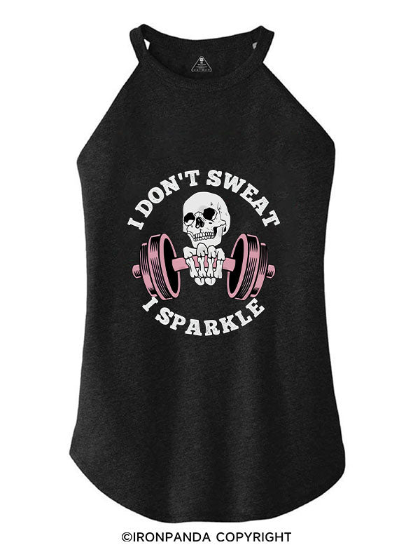 I DON'T SWEAT I SPARKLE ROCKER COTTON TANK