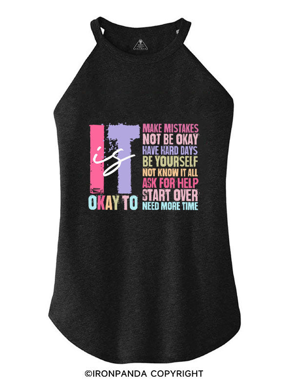 IT IS OKAY TO MAKE MISTAKES ROCKER COTTON TANK