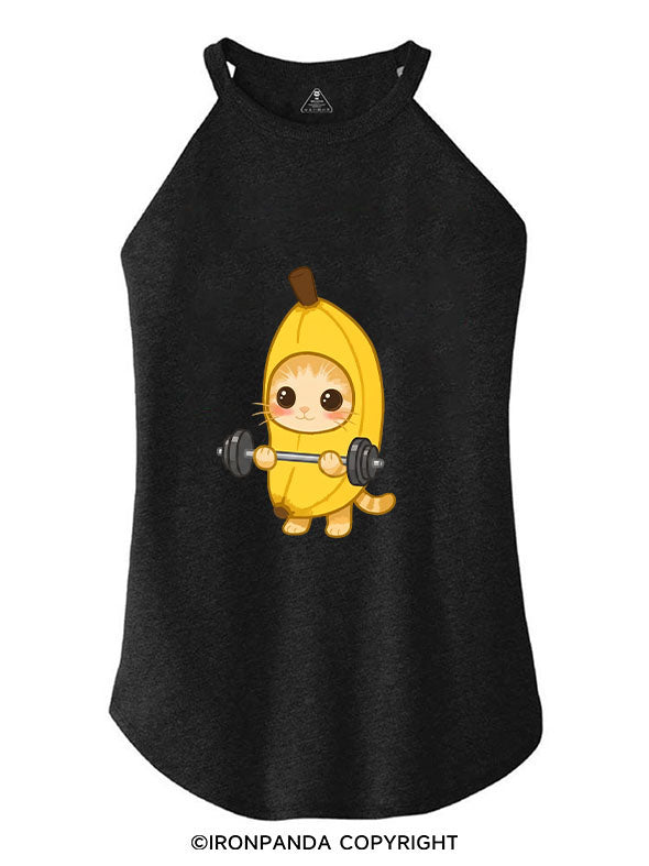 BANANA LIFTING KITTY ROCKER COTTON TANK