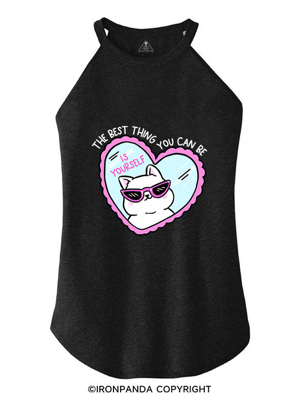 THE BEST THING YOU CAN BE IS YOURSELF ROCKER COTTON TANK