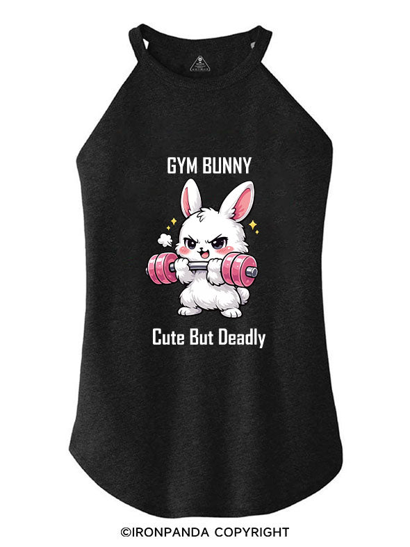GYM BUNNY CUTE BUT DEADLY ROCKER COTTON TANK