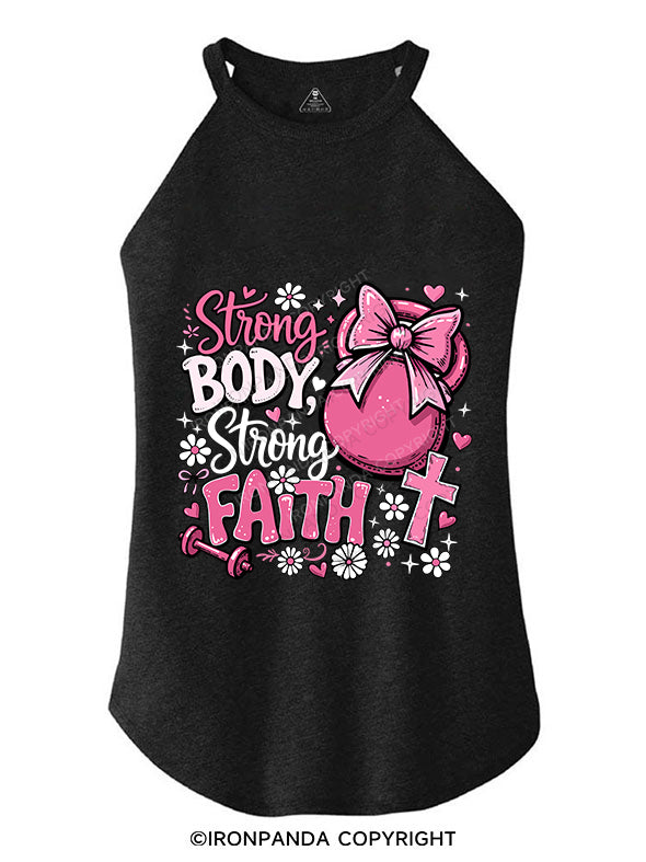 strong body strong faith ROCKER COTTON TANK