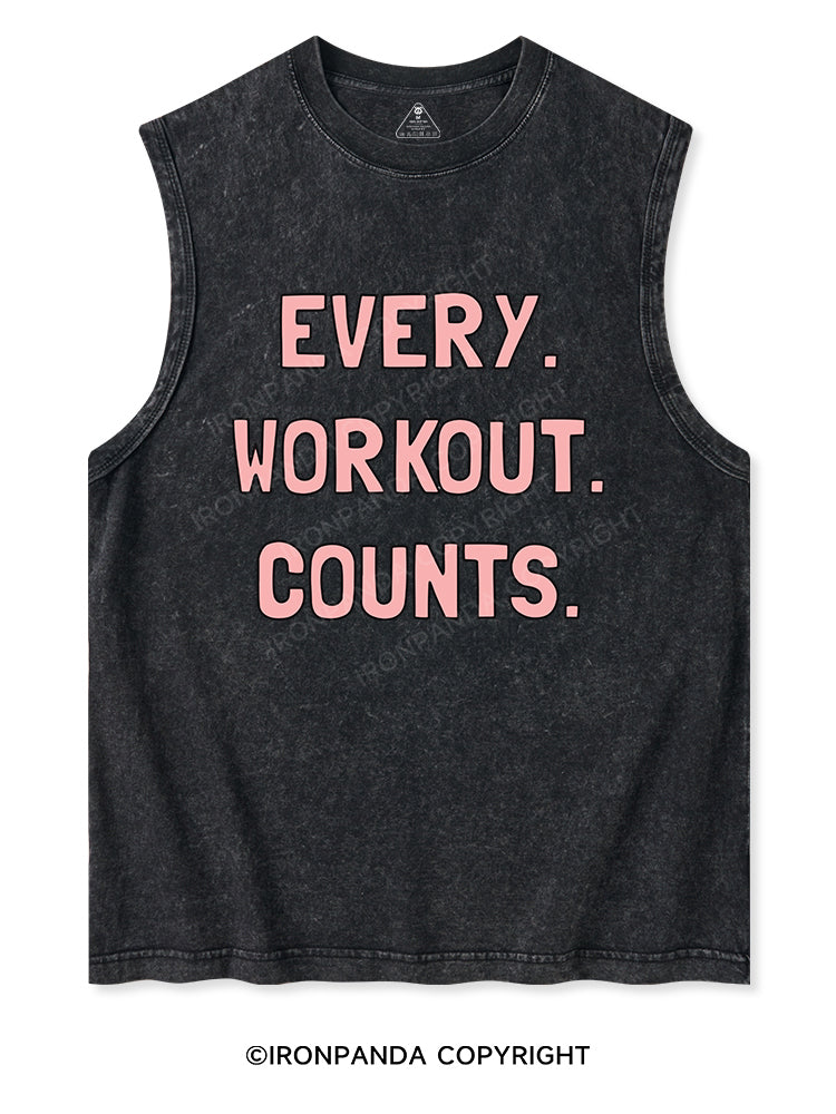 EVERY WORKOUT COUNTS Washed Tank