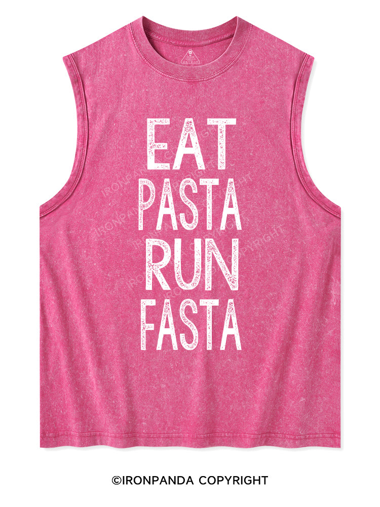 EAT PASTA RUN FASTA Washed Tank