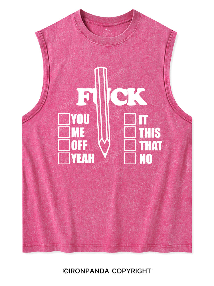 PICK YOUR FUCKING MOOD Washed Tank