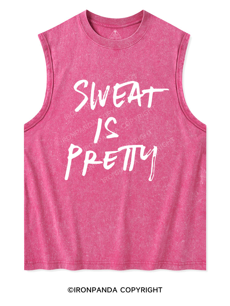 SWEAT IS PRETTY Washed Tank