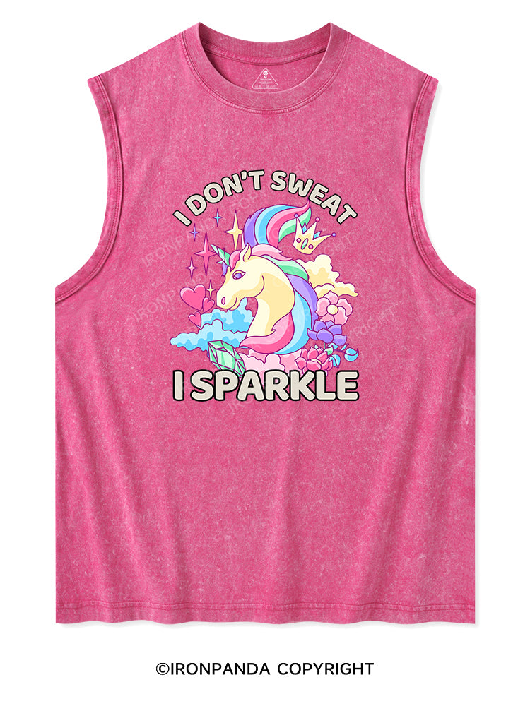 I DON'T SWEAT I SPARKLE Washed Tank