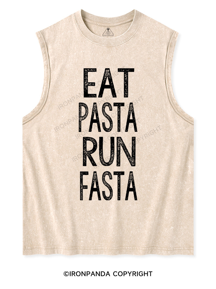 EAT PASTA RUN FASTA Washed Tank