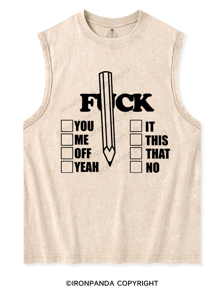 PICK YOUR FUCKING MOOD Washed Tank