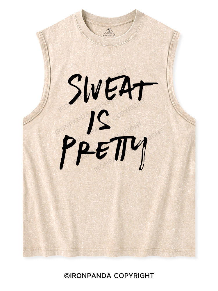 SWEAT IS PRETTY Washed Tank