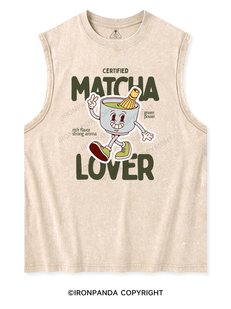 CERTIFIED MATCHA LOVER Washed Tank