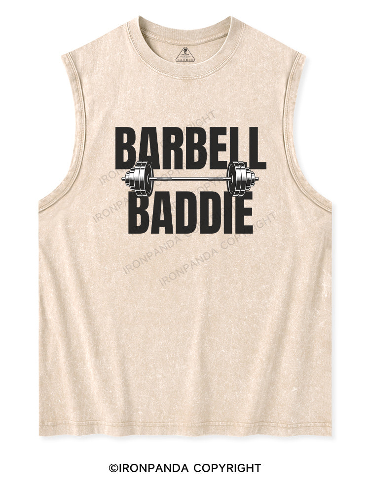 BARBELL BADDIE Washed Tank