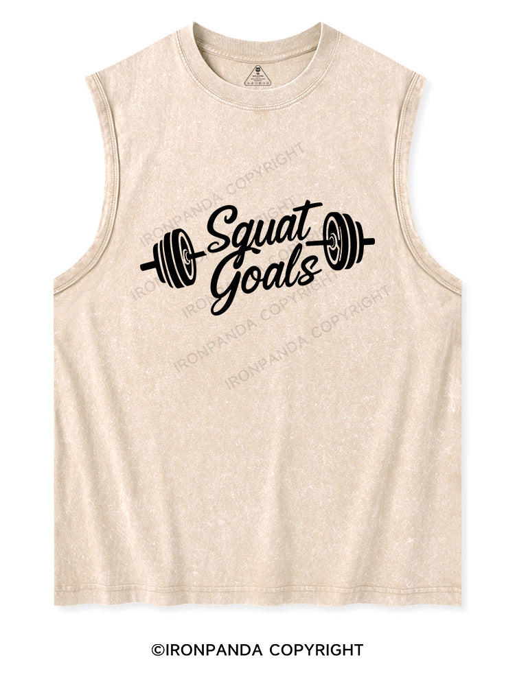 SQUAT GOALS Washed Tank