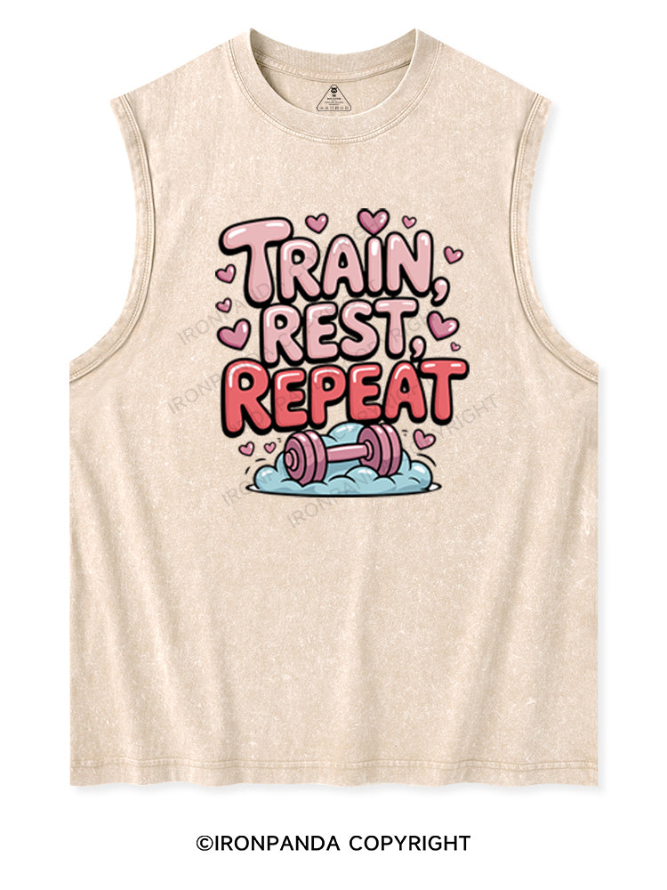 TRAIN, REST, REPEAT Washed Tank