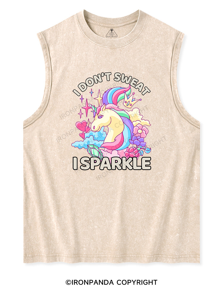 I DON'T SWEAT I SPARKLE Washed Tank