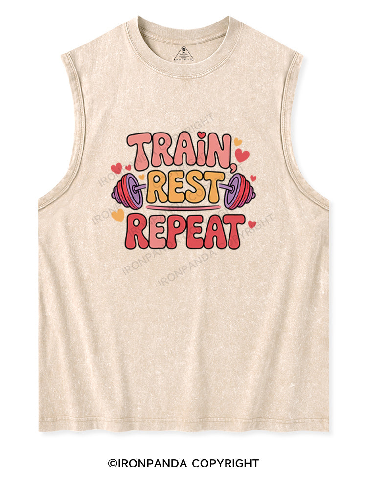 TRAIN, REST, REPEAT Washed Tank