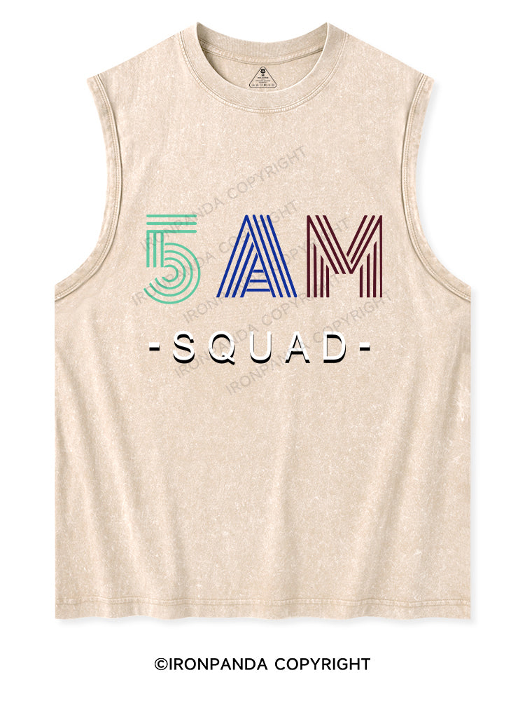 5 AM SQUAD Washed Tank