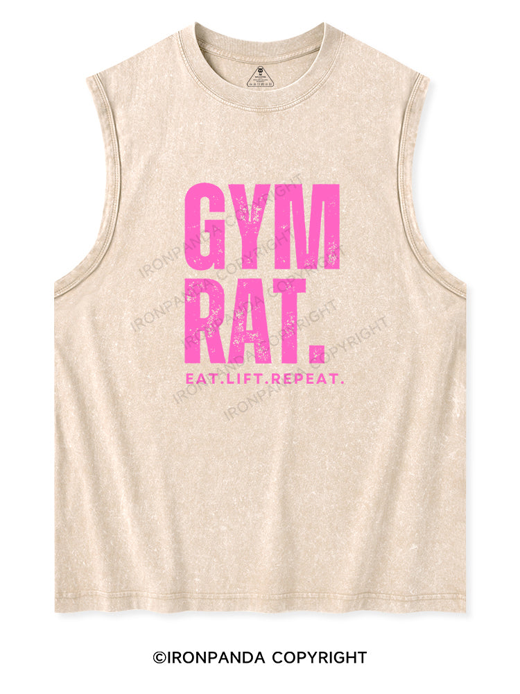GYM RAT EAT LIFT REPEAT Washed Tank