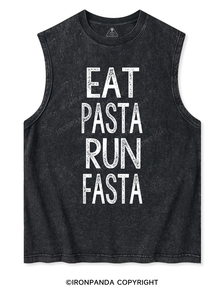 EAT PASTA RUN FASTA Washed Tank
