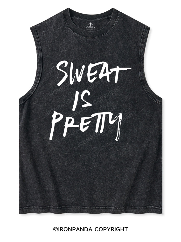 SWEAT IS PRETTY Washed Tank