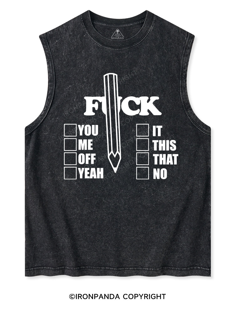 PICK YOUR FUCKING MOOD Washed Tank