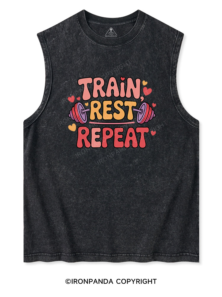 TRAIN, REST, REPEAT Washed Tank