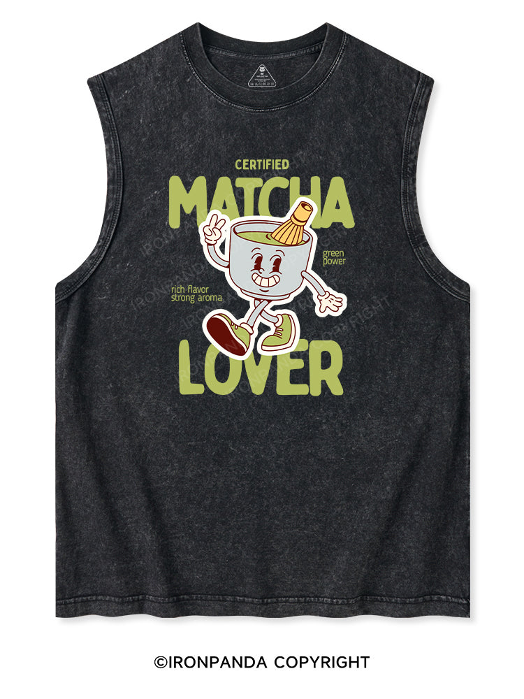 CERTIFIED MATCHA LOVER Washed Tank