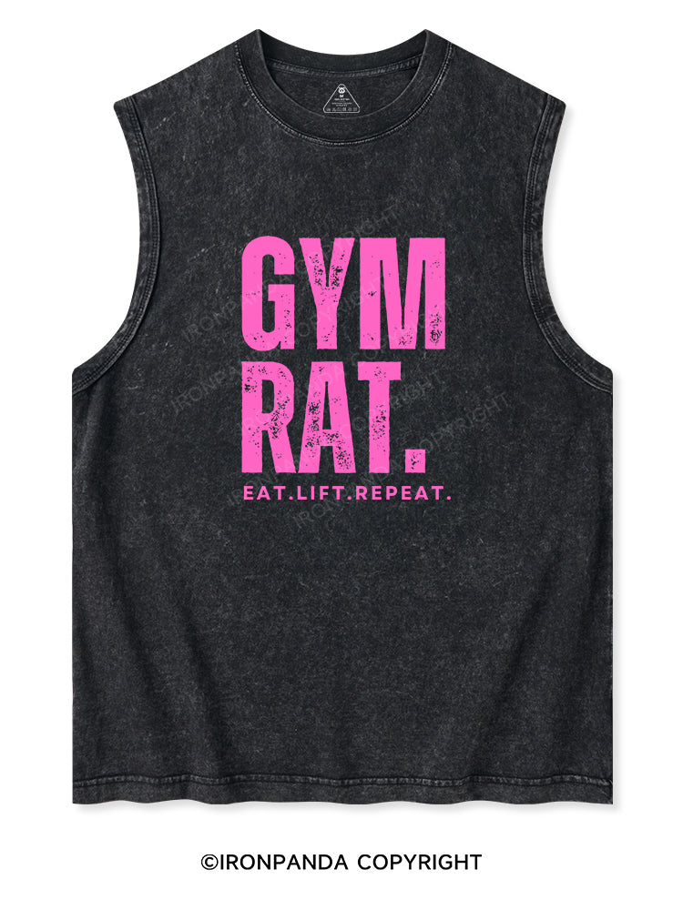 GYM RAT EAT LIFT REPEAT Washed Tank
