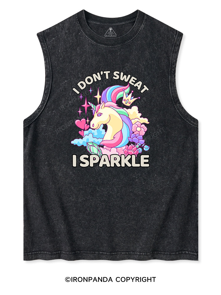 I DON'T SWEAT I SPARKLE Washed Tank