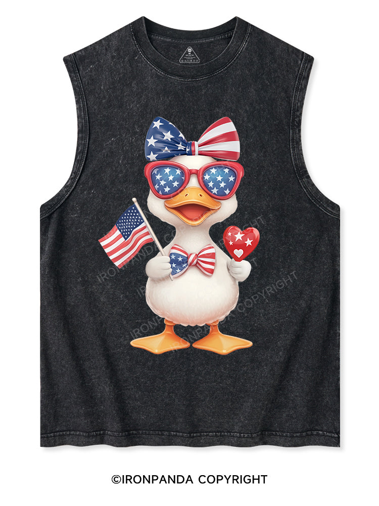 RED, WHITE, AND QUACK! Washed Tank