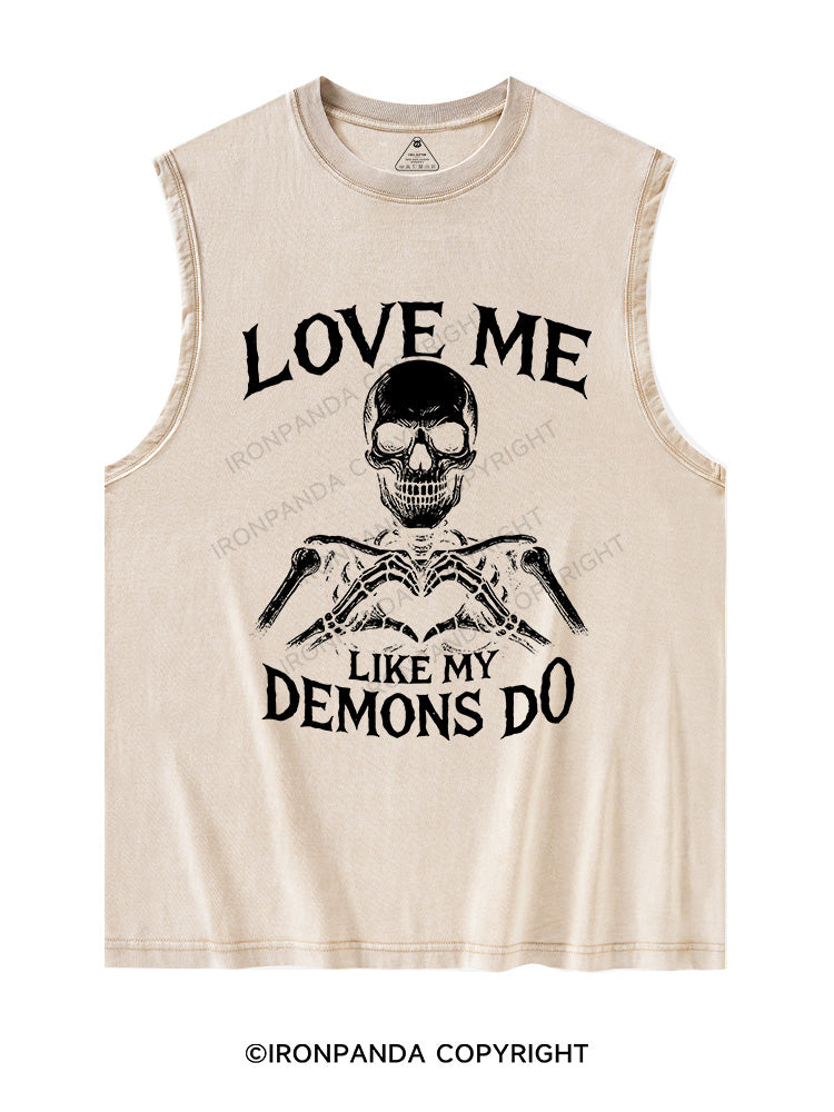 love me like my demons do Washed Tank